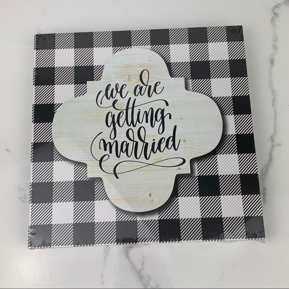 $5 Final Sale! “We Are Getting Married” Checkered Wood Sign